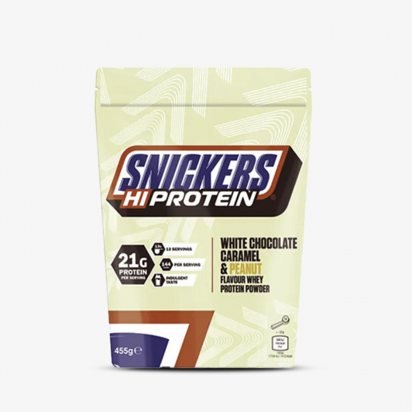 MARS PROTEIN Snickers White Protein Powder White Chocolate, Caramel & Peanut Flavour 455g