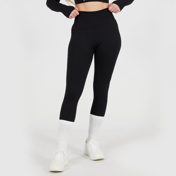 ATOMBODY Seamless Push Up Leggings für Frauen, Schwarz