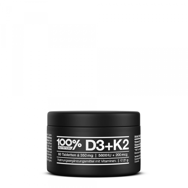 100% NUTRITION D3+K2 60 tabs