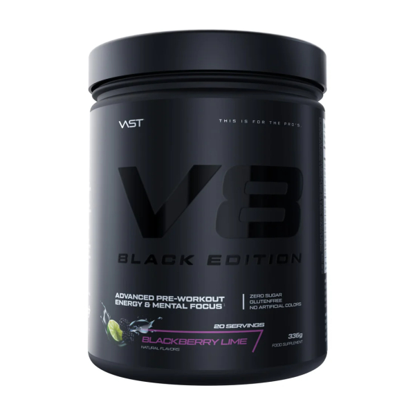 VAST V8 Total Energy BLACK EDITION 20 Portionen Blackberry Lime