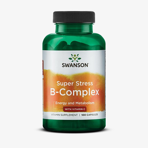 SWANSON Super Stress B-Complex with Vitamin C - 100 caps
