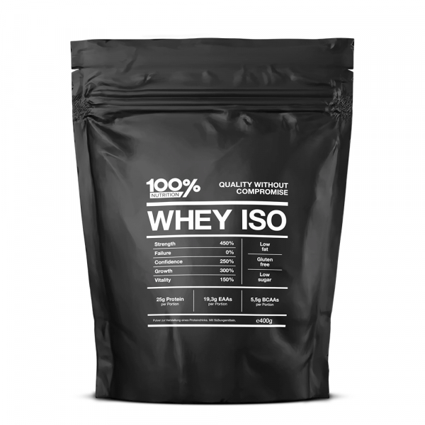 100% NUTRITION PRÄMIENARTIKEL WHEY ISO 400g ERDBEERE
