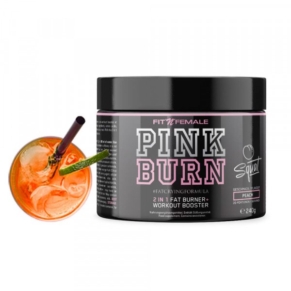 FITNFEMALE Pink Burn 2 in 1 - Fatburner & Booster 240g