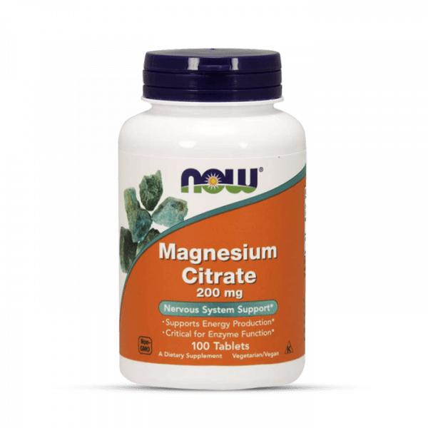 NOW FOODS - Magnesium Citrate 200mg 100 Standard Vitamine und Mineralien