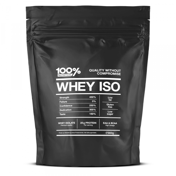 100% NUTRITION WHEY ISO 900g